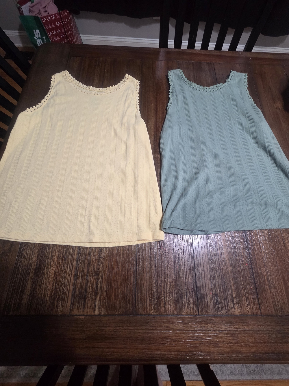 Kids' Plus Ribbed Tank Set Yellow And Olive Green